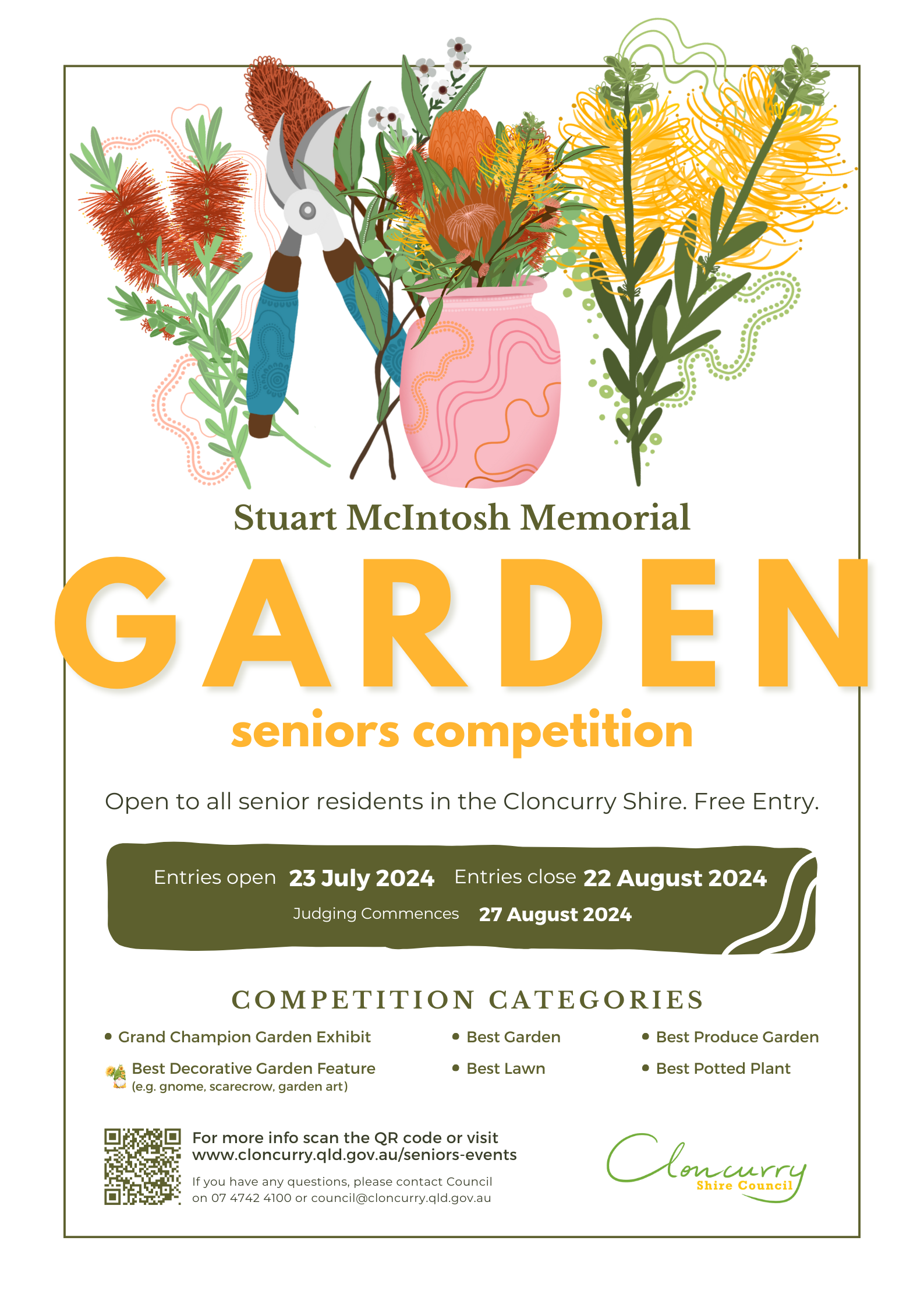 Seniors Garden Competition event poster 2024
